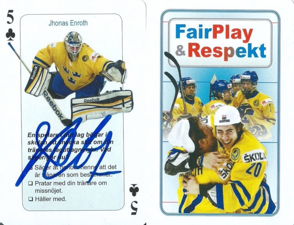 An Autographed Fair Play & Respekt Swedish Playing&nbsp;Card!