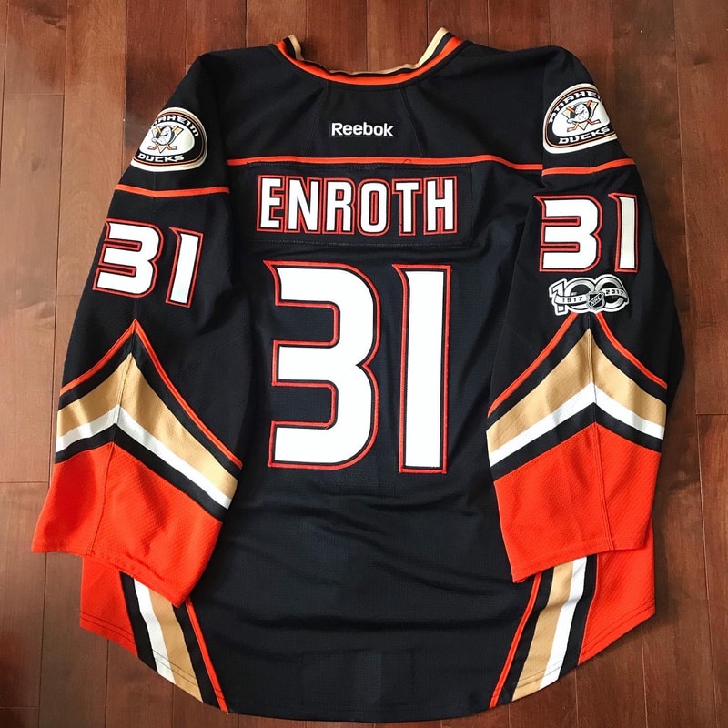 The Mighty Ducks of Anaheim: Another Game-Used Jersey Enters The Enroth&nbsp;Collection